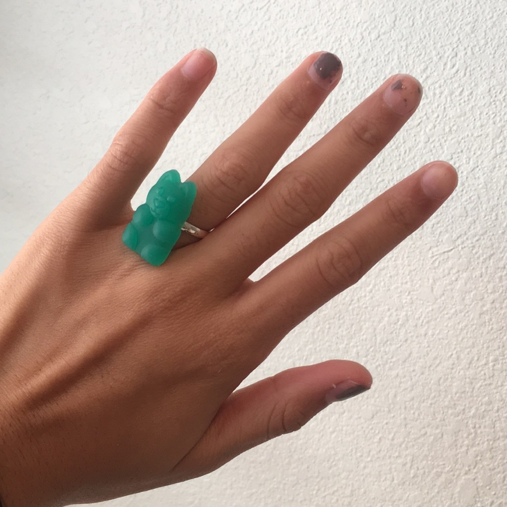 Green gummy bear ring